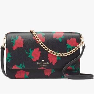 Kate spade rose toss Madison flap bag